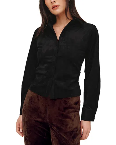 Bella Dahl Fitted Button Down Shirt In Black