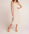 Bella Dahl Fitted Cami Midi Dress In Linen Sand