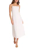 Bella Dahl Fitted Cami Midi Dress In Wht In Multi