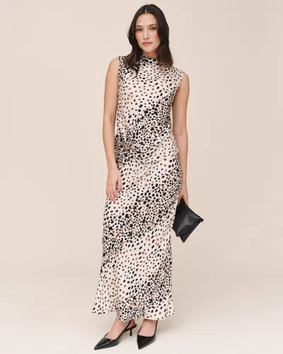 Bella Dahl Fitted Cowl Neck Top In Animal Print