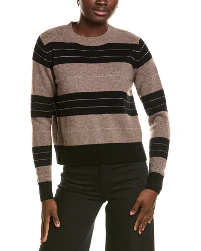Bella Dahl Fitted Crew Sweater In Neutral