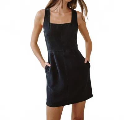 Bella Dahl Fitted Mini Dress In Dark Graphite In Black