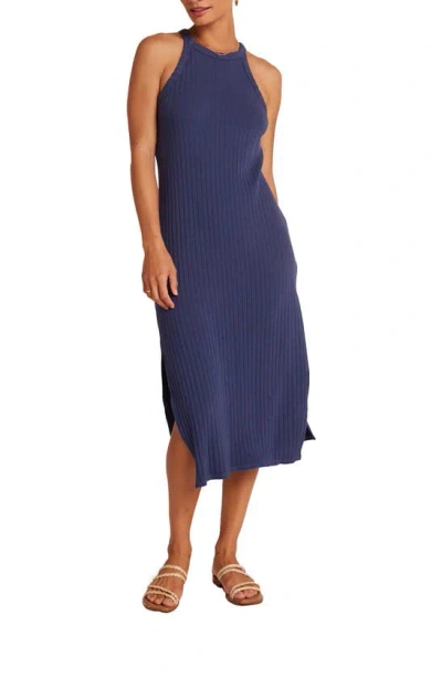 Bella Dahl Fitted Rib Sleeveless Dress In Nautical Navy