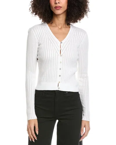 Bella Dahl Fitted V-neck Cashmere-blend Pullover In White