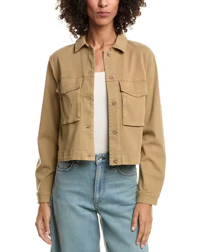Bella Dahl Flap Pocket Jacket In Brown
