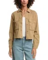 Bella Dahl Flap Pocket Jacket In Brown
