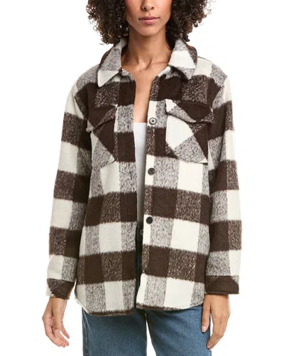Bella Dahl Flap Pocket Shacket In Brown