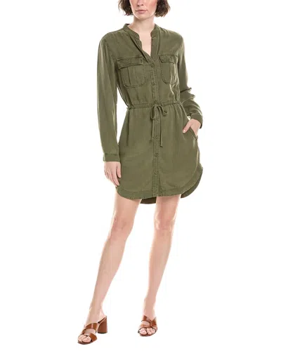 Bella Dahl Flap Pocket Shirtdress In Green