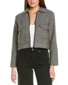 Bella Dahl Utility Pocket Zip Jacket In Houndstooth