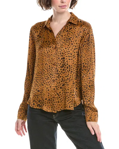 Bella Dahl Flowy Blouse In Brown