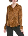 Bella Dahl Flowy Button-up Blouse In Brown