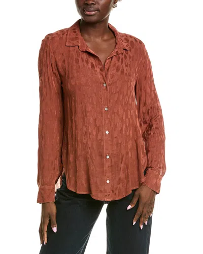 Bella Dahl Flowy Button Down In Orange