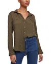 Bella Dahl Flowy Button Down Shirt In Green