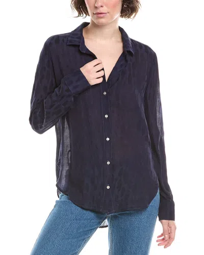 Bella Dahl Flowy Button Down Shirt In Blue