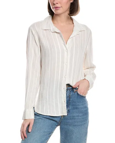 Bella Dahl Flowy Button Down Shirt In White