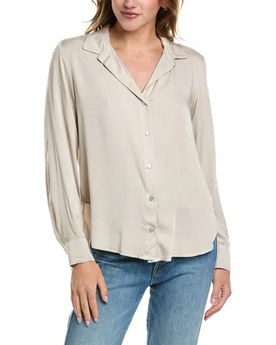 Bella Dahl Flowy Button-down Shirt In White