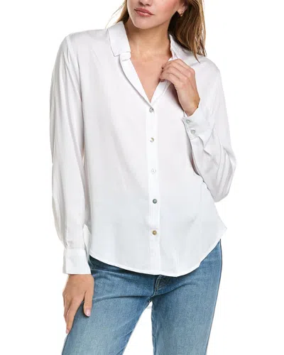 Bella Dahl Flowy Button-down Shirt In White