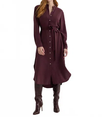 Bella Dahl Flowy Hem Dress In Pinot Noir In Red