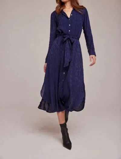 Bella Dahl Flowy Hem Maxi Dress In Twilight Navy In Multi