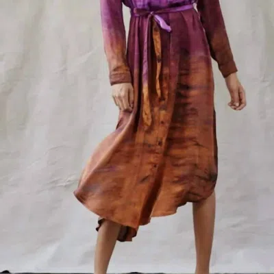 Bella Dahl Flowy Hem Maxi Dress In Purple