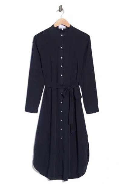 Bella Dahl Flowy Hem Maxi Shirtdress In Blue