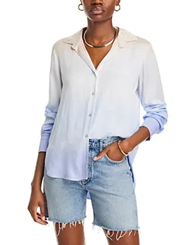 Bella Dahl Flowy Ombre Button Down Shirt In Sunrise Ombre