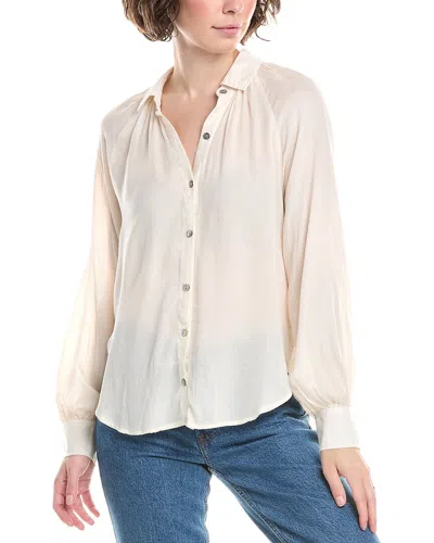 Bella Dahl Flowy Raglan Shirt In White