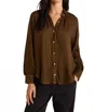 Bella Dahl Flowy Raglan Sleeve Shir In Golden Army In Multi