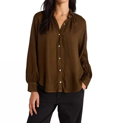 Bella Dahl Flowy Raglan Sleeve Shir In Golden Army In Multi