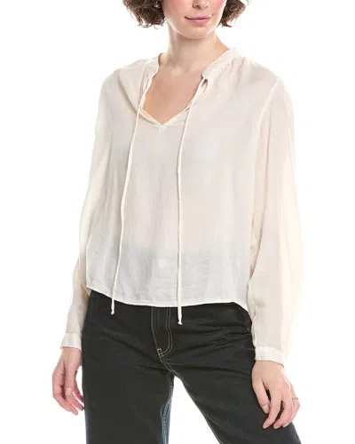 BELLA DAHL BELLA DAHL FLOWY TIE NECK BLOUSE