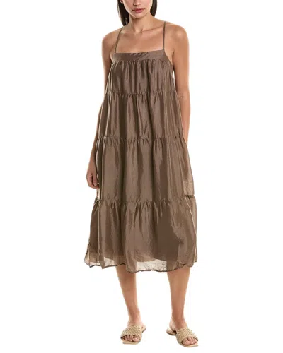 Bella Dahl Flowy Tiered Cami Dress In Brown