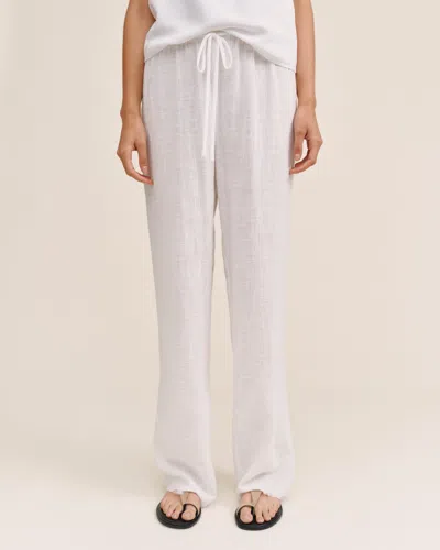Bella Dahl Fray Hem Beach Pant In White