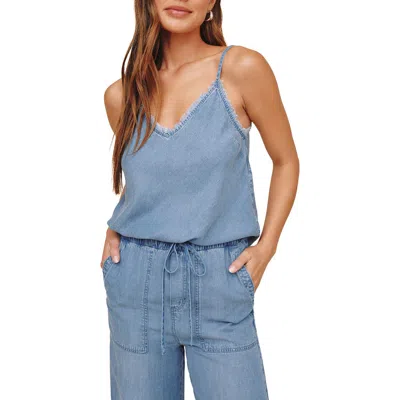 Bella Dahl Fray Trim Denim Camisole In Blue
