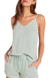 Bella Dahl Frayed Edge Camisole In Oasis Green