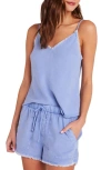 Bella Dahl Frayed Edge Camisole In Peri Blue