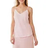 Bella Dahl Frayed Edge Camisole In White/black/pink