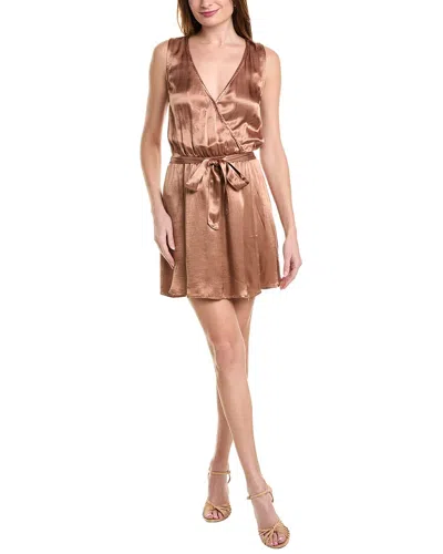 Bella Dahl Front Mini Dress In Brown