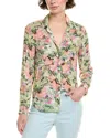 Bella Dahl Full Button Down Hipster Shirt In Gray
