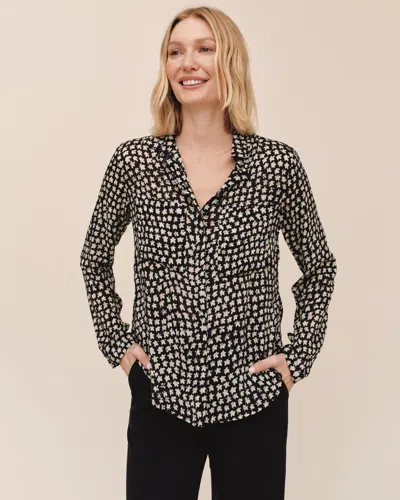 Bella Dahl Full Button Down Hipster Shirt In Purple