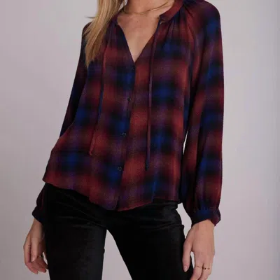 Bella Dahl Plaid Button Down Shirt In Blue