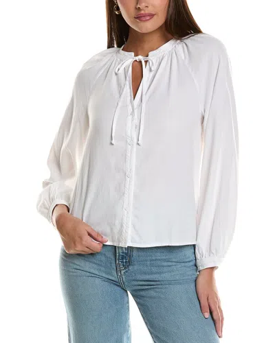 Bella Dahl Full Sleeve Raglan Shirt In White