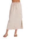 Bella Dahl Blakely Stripe Cotton Blend Wide Leg Ankle Pants In Multi
