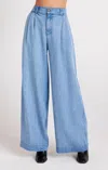 Shop Bella Dahl Greta Pleated Wide Leg Trouser In Vintage-inspired Wash In Multi