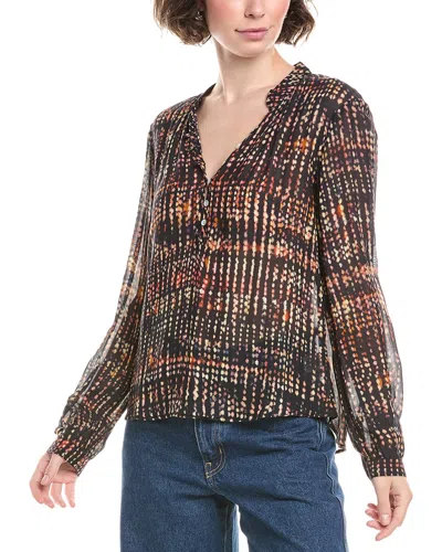 Bella Dahl Half Placket Blouse In Black