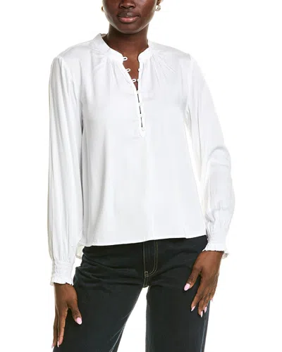Bella Dahl Half Placket Button-up Pullover In White