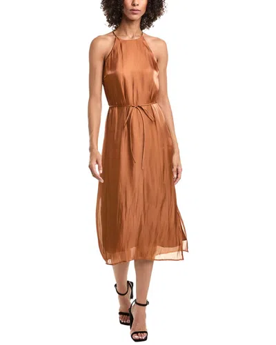 Bella Dahl Halter Neck Slip Dress In Brown