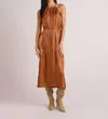 Bella Dahl Halter Neck Slip Dress In Ember Glow Shimmer