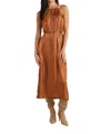 Bella Dahl Halter Neck Slip Dress In Ember Glow Shimmer In Multi
