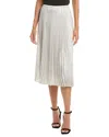 Bella Dahl Hand Pleated Midi Skirt In Gold