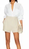 Bella Dahl Hanna Pleated Short In Beige In White